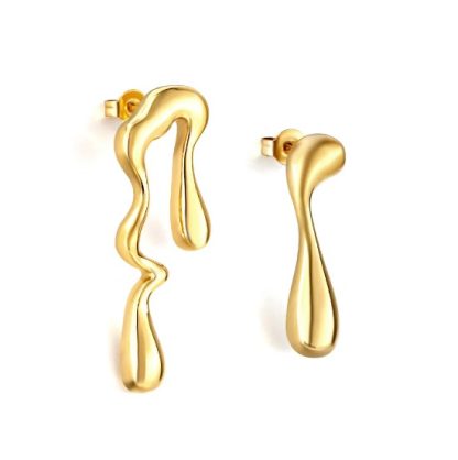 1983-esque Drip Earrings - Gold