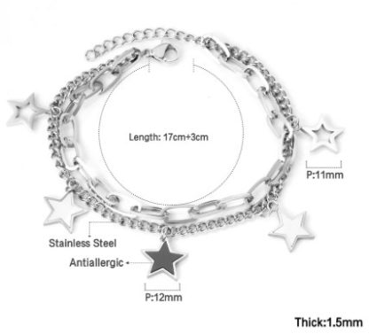 Charming Stars Bracelet - Steel - Image 2