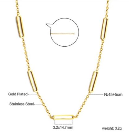 Jackie Link Necklace - Gold - Image 2