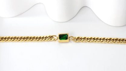 Riches Link Bracelet - Emerald/Gold - Image 3