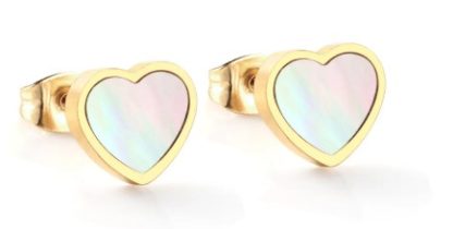 Simplicity Heart Studs - Gold