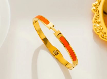 The H Bracelet - Gold/Navarre Orange